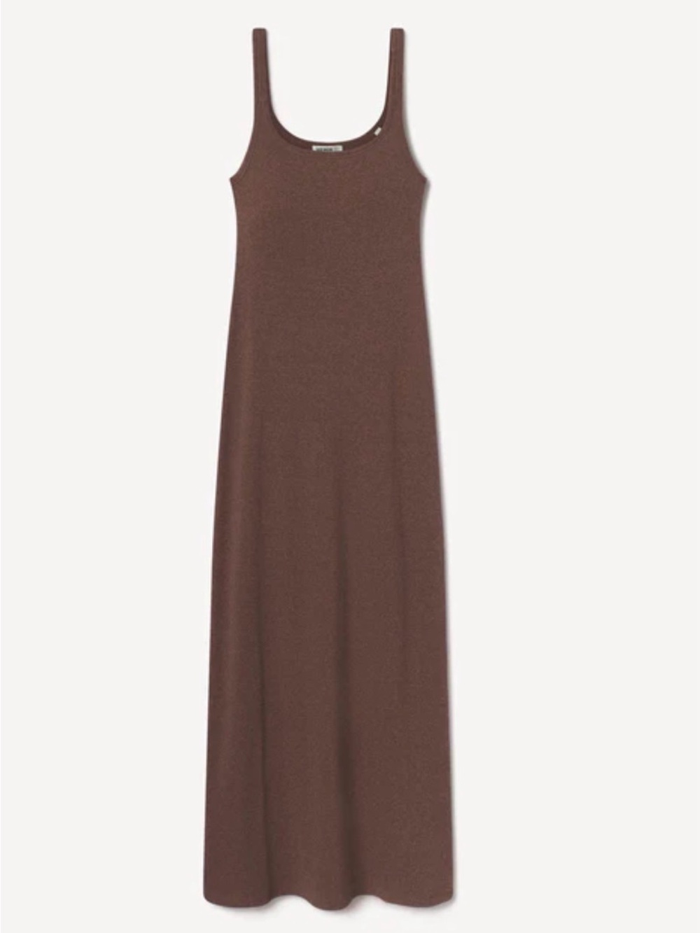 Buck Mason Brown Ribbed Maxi Tank Dress